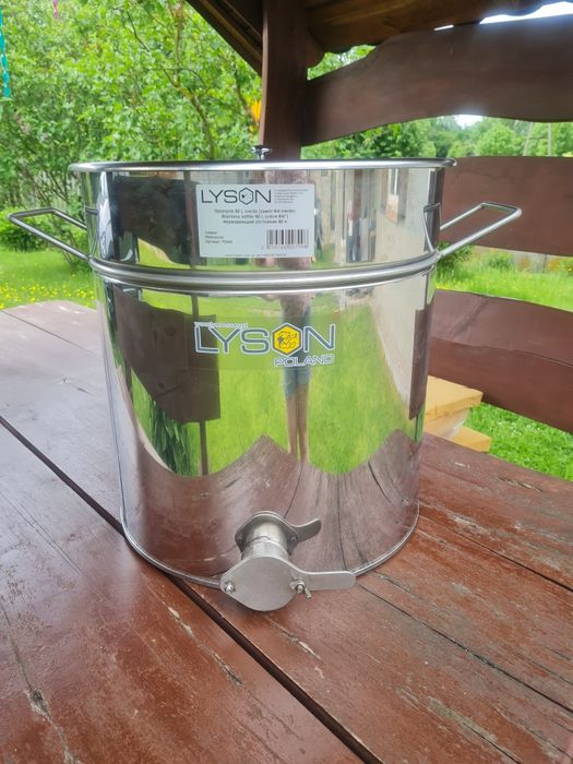 Odstojnik do miodu 50 L, stal nierdzewna, zawór 6/4, Łysoń