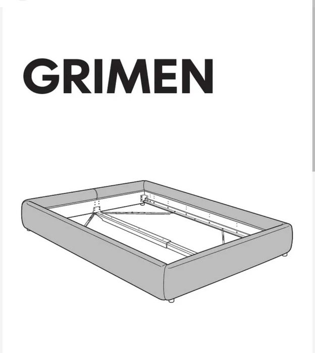 Estrutura de cama IKEA Grimen 160cm + estrados