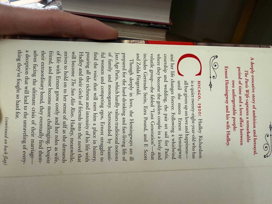 Paula Mclain – The Paris Wife (Hemingway)