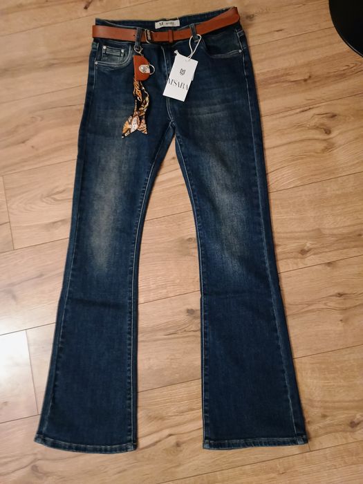 r.M/38 M.SARA damskie dżinsy Flare-dzwony