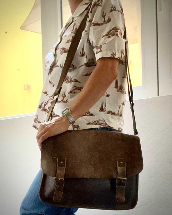 Mala FLY LONDON #pele #castanho escuro #unissexo #óptimo estado