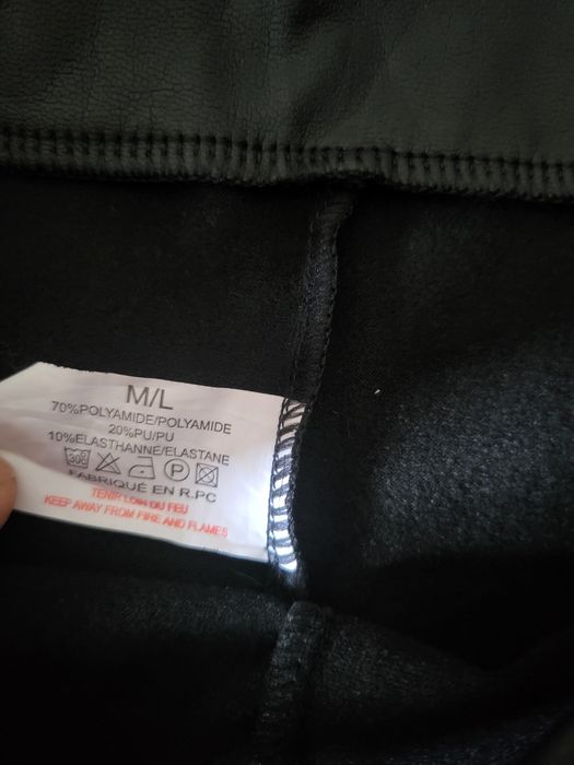 Leginsy,  spodnie imitacja skóry M/L