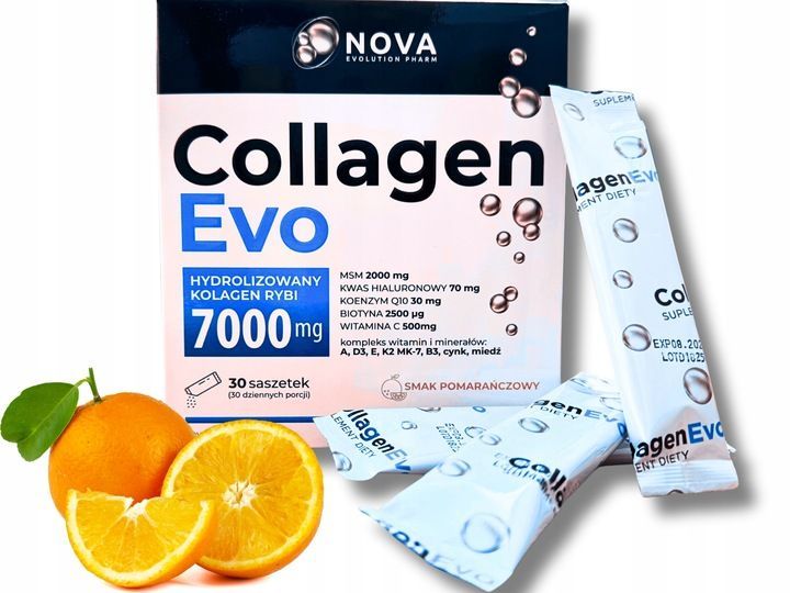 Kolagen Rybi 7000 mg + HA + Q10 + Wit. C +Biotyna + K2, D3 – skóra, włosy!!