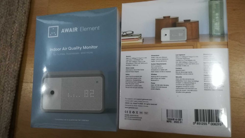AWAIR Element NOVO/selado - Sensor Qualidade do ar. Minerar Planets ...