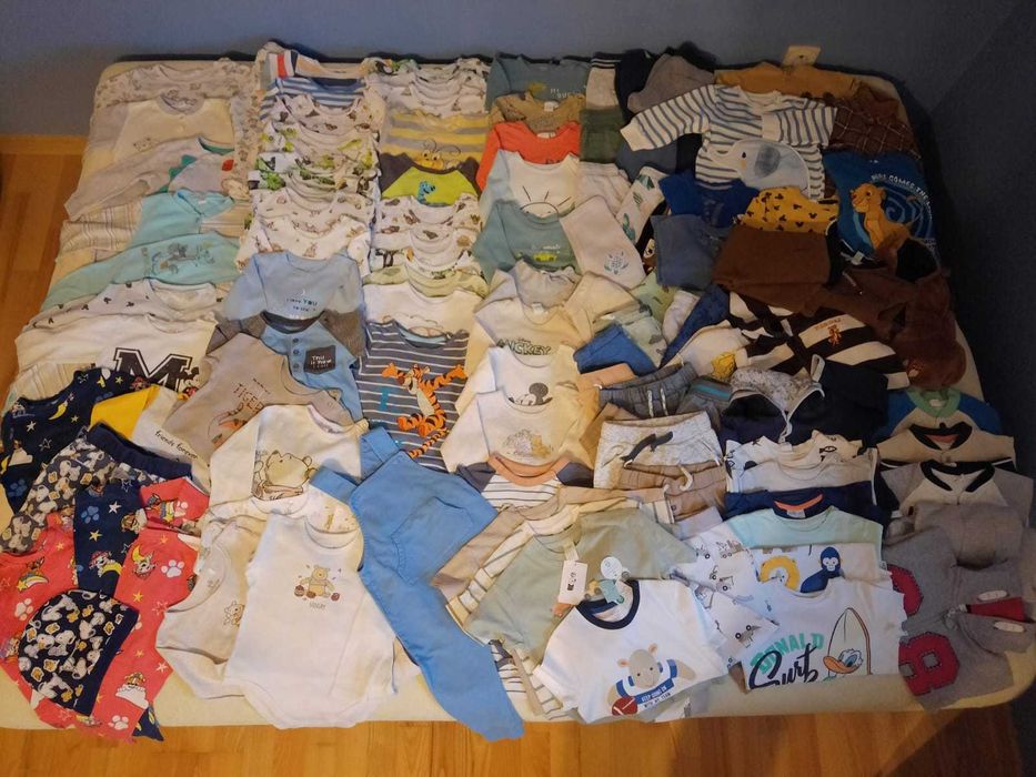 praktyczne ubranka dla chłopca MEGA OGROMNA paka rozmiar 86