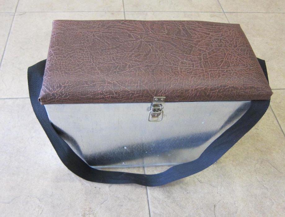 Сумка - ящик с сиденьем для зимней рыбалки из оцинкованного металла