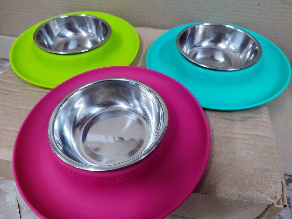 Миска металева на силіконовій підставці одинарна