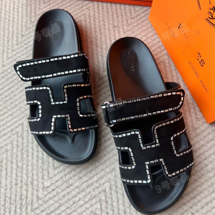 Летние тапки Hermes унисекс