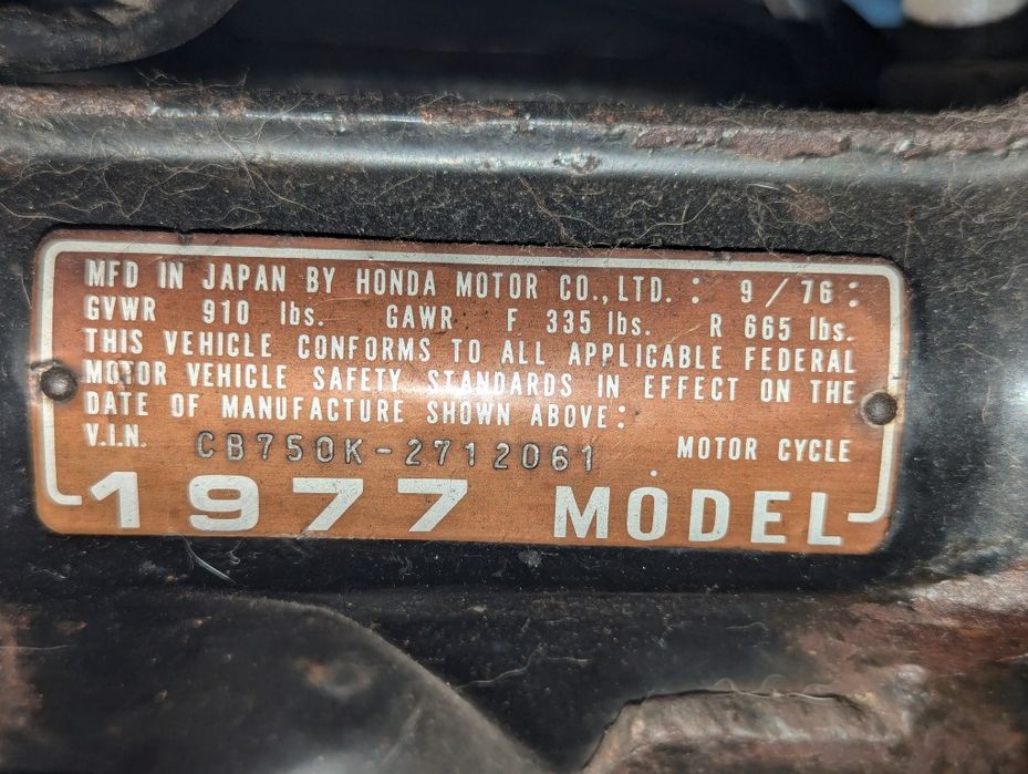 Honda CB750 Four K7 de 1977