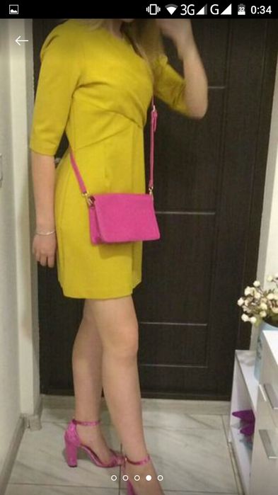 ZARA. Новое классические платье. Плотная ткань с эластаном. XS-L.