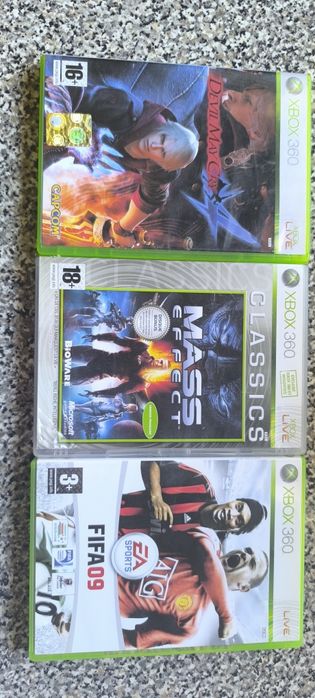 Mass effect+Dvd extra/Devil may cry 4/FIFA 09 Xbox 360