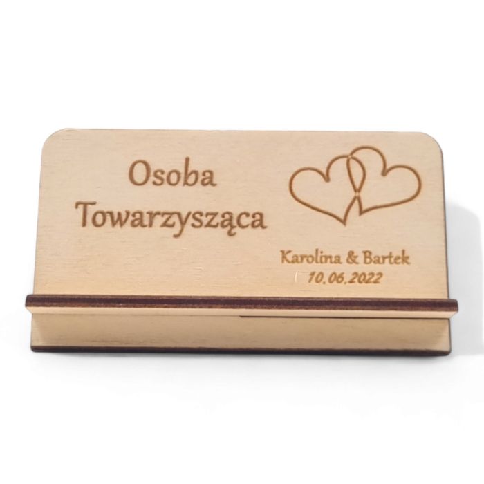 Drewniane winietki stojące Personalizowane - wzory do wyboru