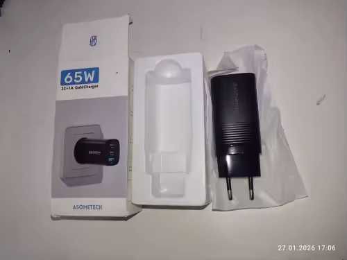Зарядний пристрій до ноута ASOMETECH 65w/67w GaN USB PPS PD QC пишіть