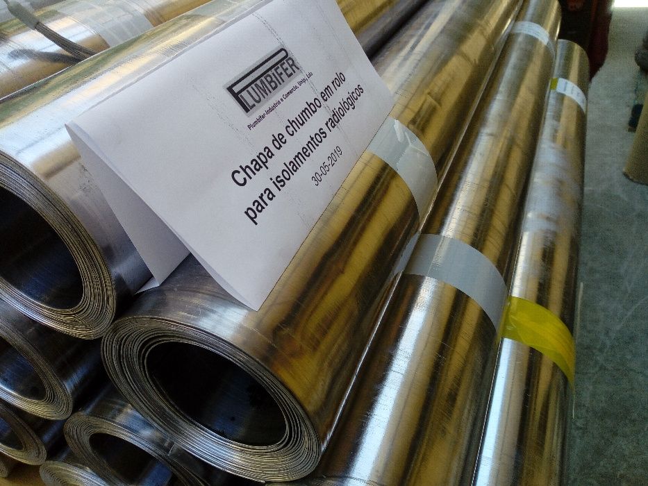 Chumbo anti radiações de altas cargas em chapa, barra ou tijolo