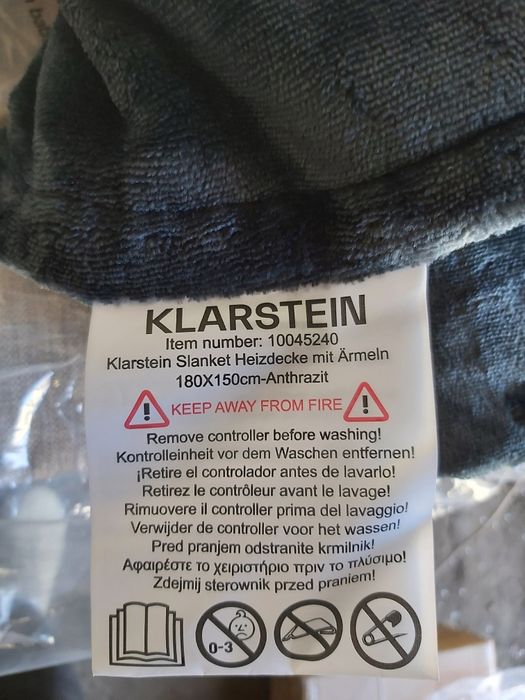Электрическое одеяло с рукавами  Klarstein Slanket (Германия)