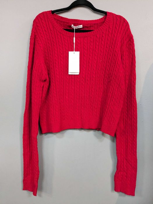 Sweter Alcott z wiskozą czerwony rozm. XL