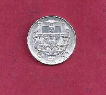 Republica  2$50 Escudos  1940  Prata   Bonita