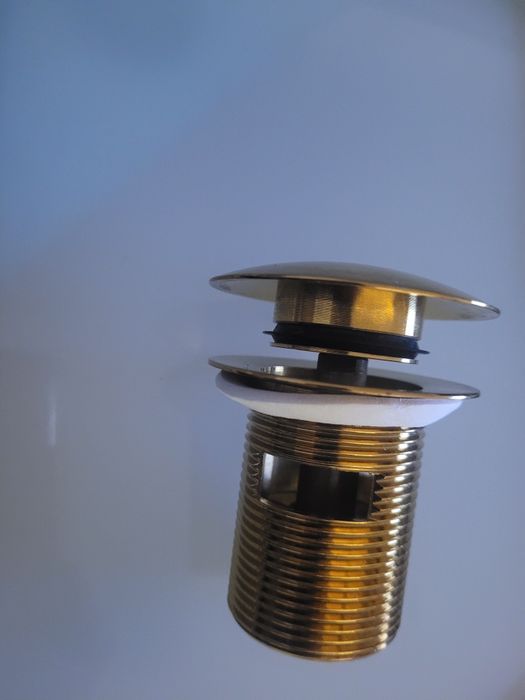 Korek do umywalki Omnires złoto szczotkowane górna część nowy