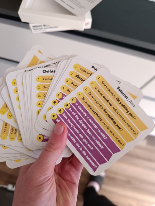 Гра Вивчай англійську, 35 карток