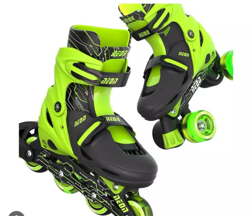 Яскраві дитячі ролики Neon, що світяться! Розмір 30-33 (розсувні)