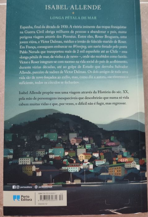 Vendo livro "Longa pétala de mar" de Isabel Allende