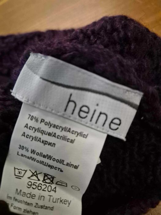 Komin damski zrobiony na drutach Heine