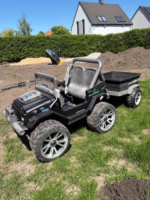 Peg Perego Gaucho Super Power 24V + przyczepka, duży terenowy pojazd dla dzieci
