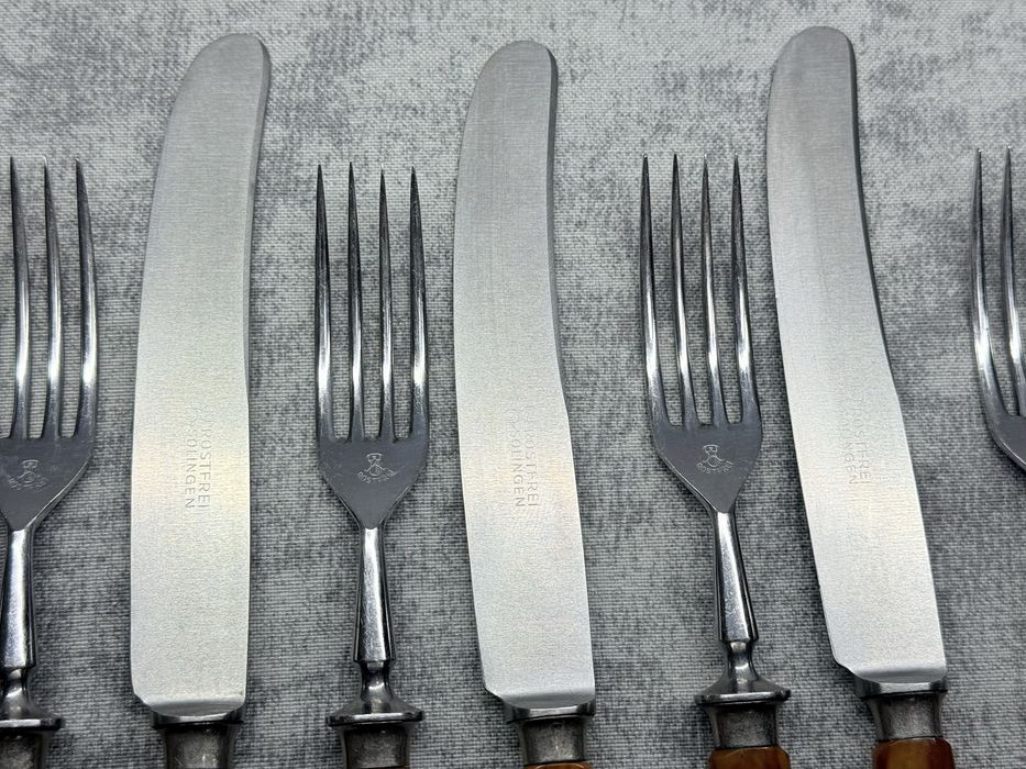 Набор столовых приборов Solingen с каталиновыми бакелит ручками GDR