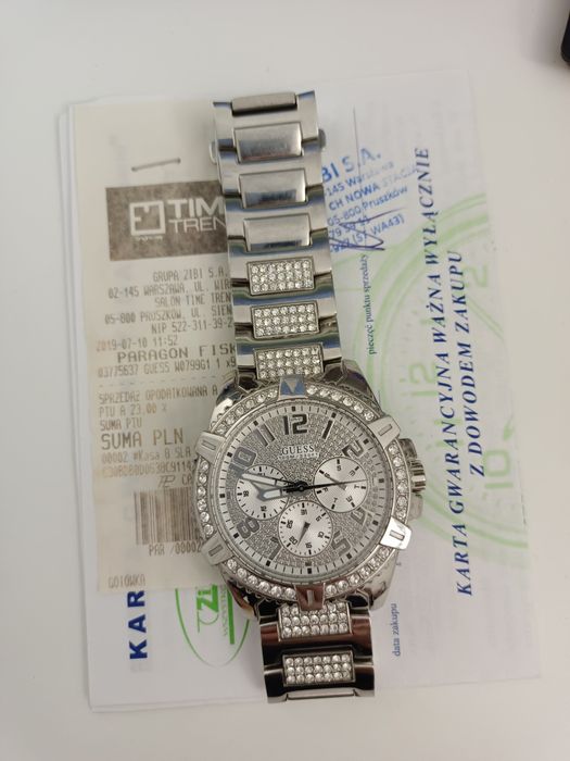 Krysztaly! Guess Frontier srebrny