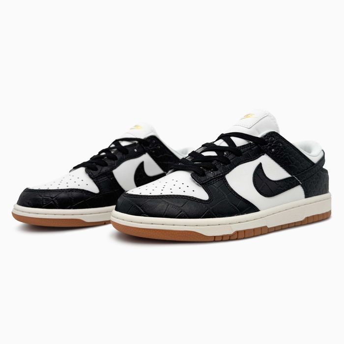 Кросівки Nike SB Dunk low Croc Black/White premium