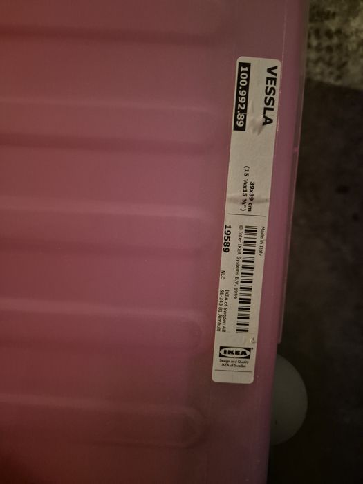 4 Caixas para arrumação vessla IKEA rosa