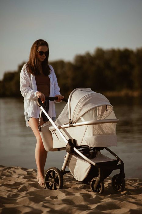 Wózek Muuvo Quick BOHO 2w1 Lekki Składany Gondola+Spacerówka +Adaptery