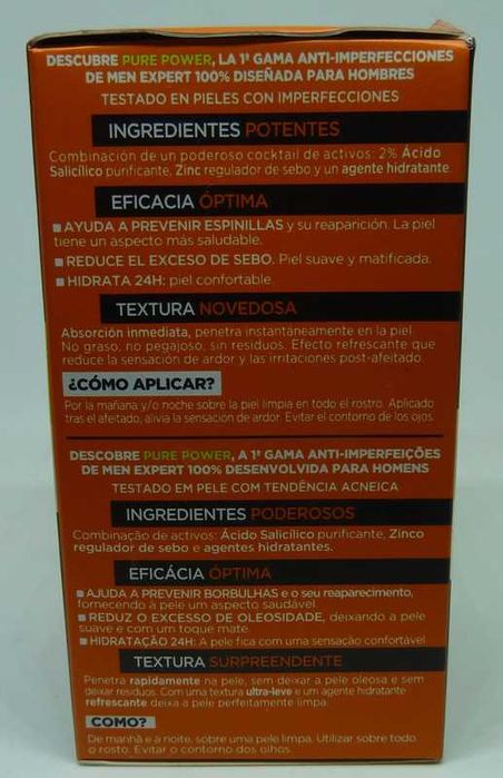 Creme hidratante (conjunto de 2) L'Oreal Pure Power - SALDO