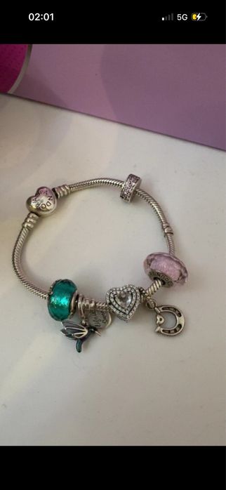 Bransoletka Pandora z Charmsami 18 cm
