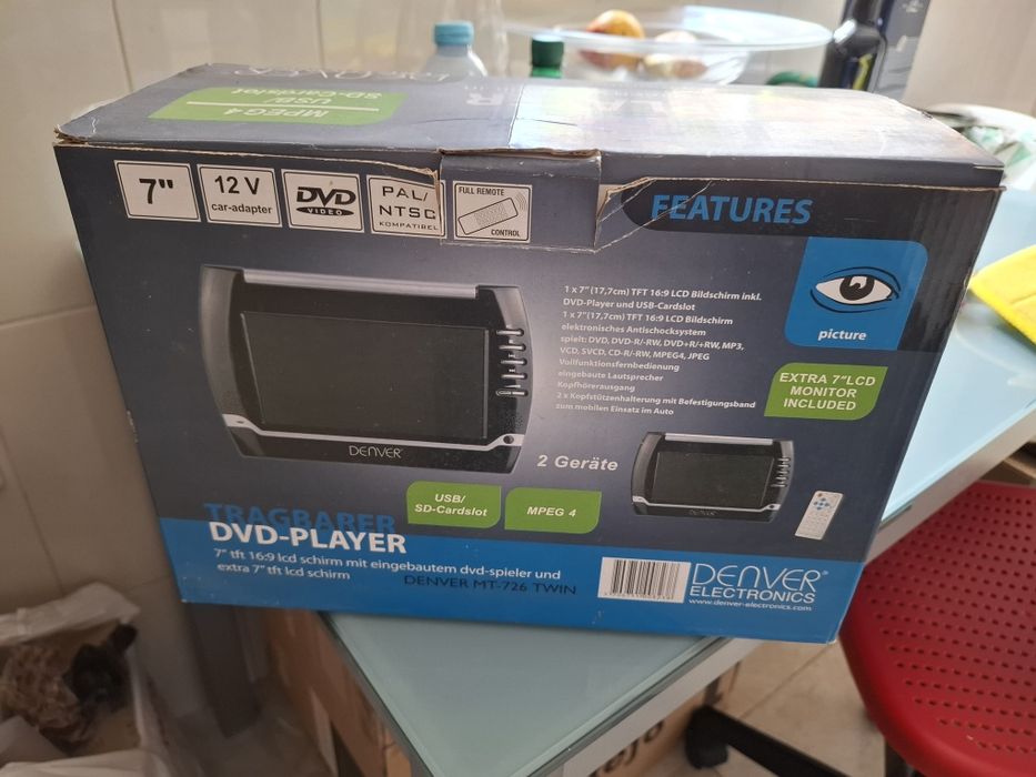 DVD portatil DENVER MT 726 Twin