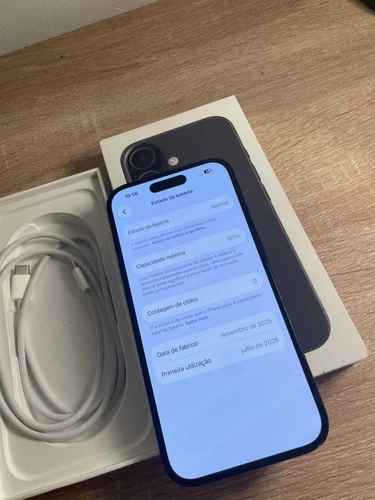 iPhone 16 Preto - como NOVO / Impecável! com faturas