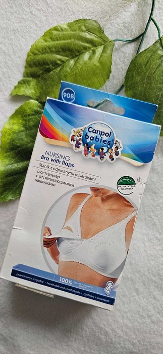 90B biustonosz biały stanik odpinany rozpinany do karmienia Canpol