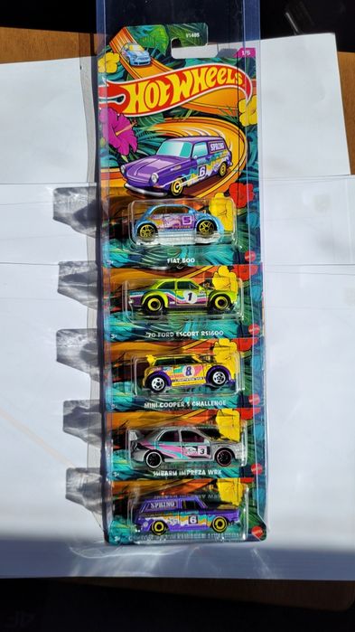 HW Hot Wheels Spring set zestaw 5 samochodzików Subaru Impreza WRX