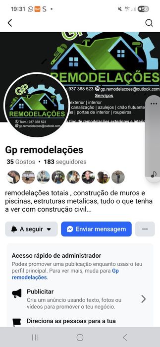 Remodelações,  interiores e exteriores