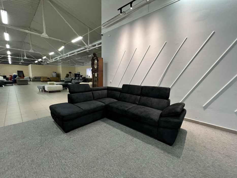 Виставковий стан новий диван кутовий розкладний з нішею тканина