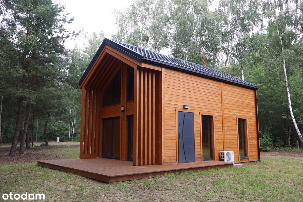 Całoroczny wolnostojący dom 60m2 z tarasem W LESIE! Spokojna okolica