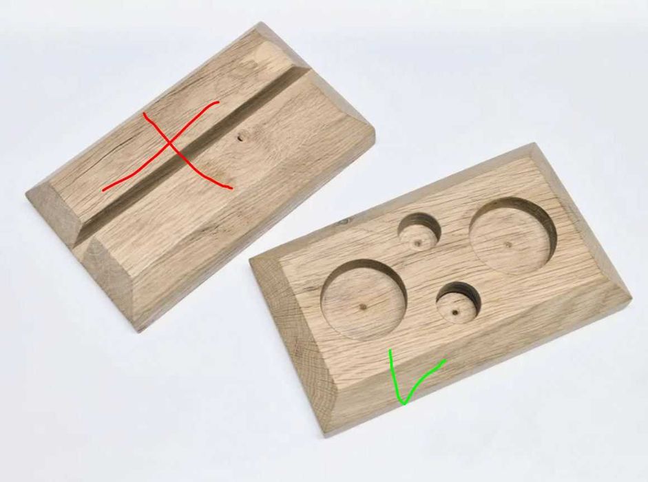 Drewniany (dąb) stojak uchwyt aplikator aplikatory biorezonans bicom