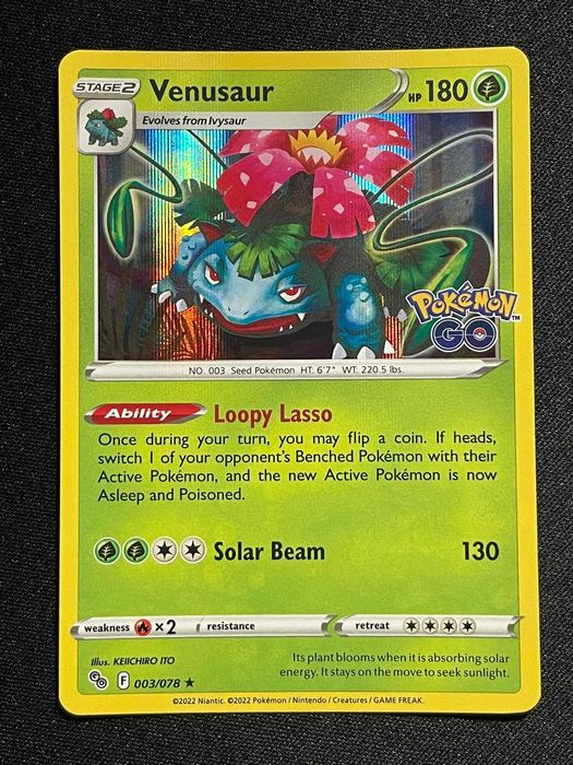 Carta Pokémon Go Venusaur 3/78