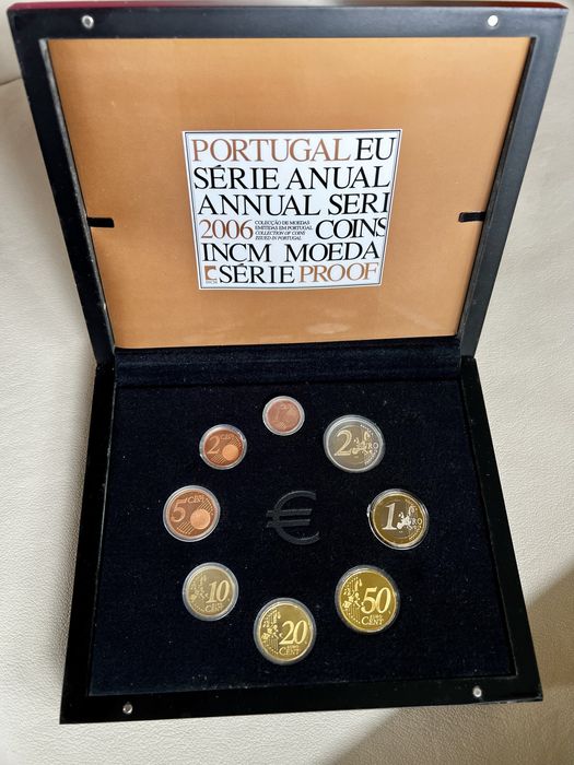 Série Proof 2006 INCM – 8 Moedas Euro – Caixa Original + Certificado