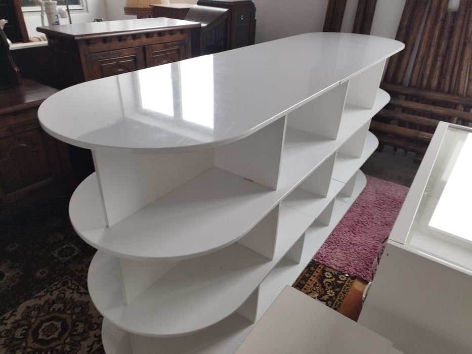 regał dwustronny duży 4 poziomowy wyspa