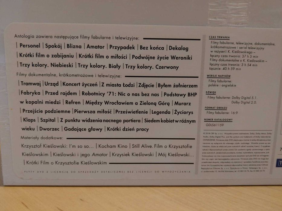 Krzysztof Kieślowski Antologia - 36 DVD, Folia