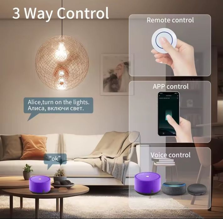 Przełącznik Smart WiFi + przycisk 433Mhz