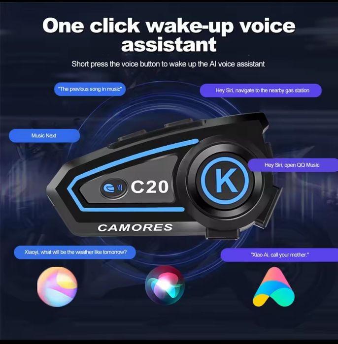 Fones capacete moto novos