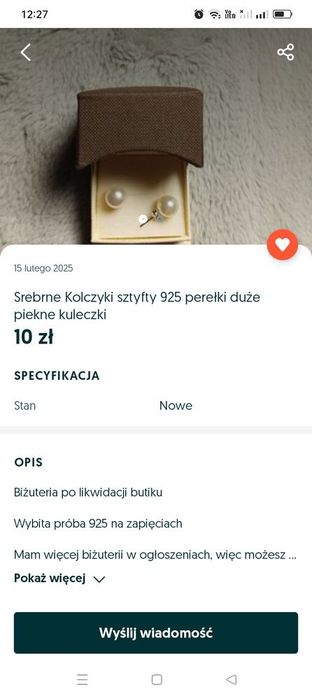 Srebrne kolczyki sztyfty 925 zestaw