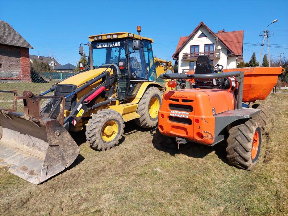 Koparko-ładowarka, minikoparka, USŁUGI